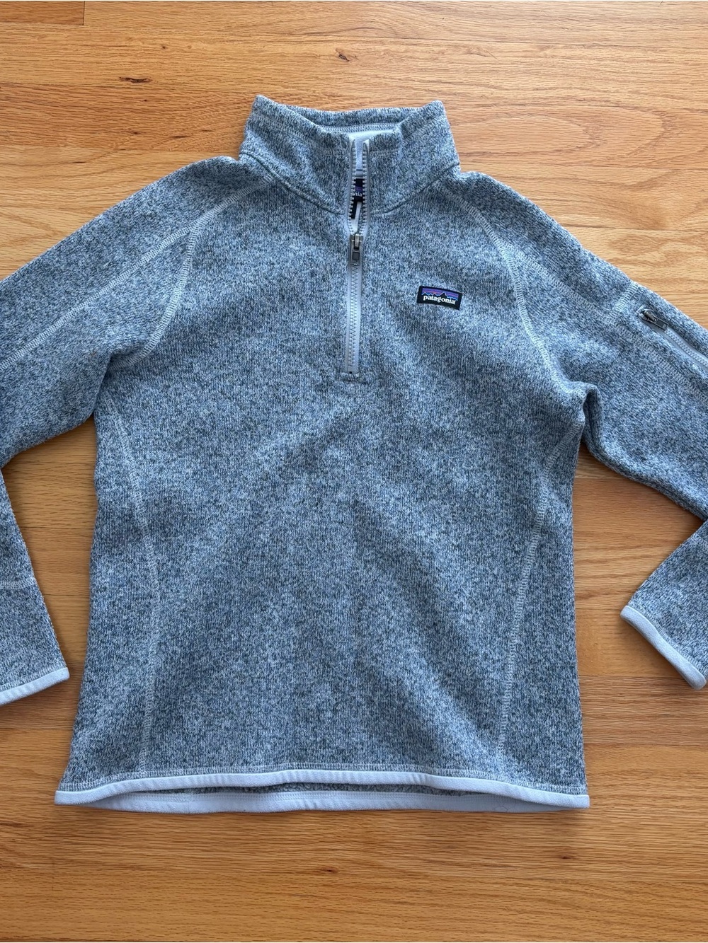 Patagonia Kids Girls Heather Gray 1/4 Zip Fleece Pullover Better Sweater Fleece
